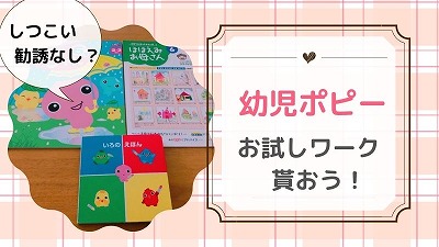 幼児ポピーの無料お試し教材レビュー！写真で詳しく解説