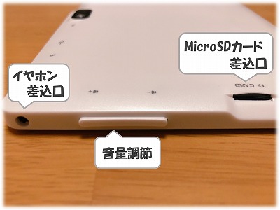 タブレットのインターフェース