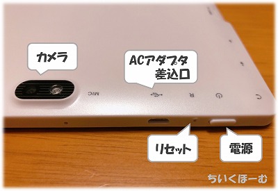 タブレットのインターフェース